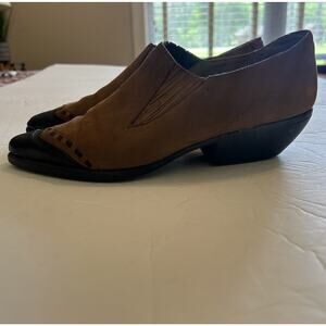 Guess Georges Marciano Women’s 8.5 Booties Shoes Boots Brown Leather Western Y2K